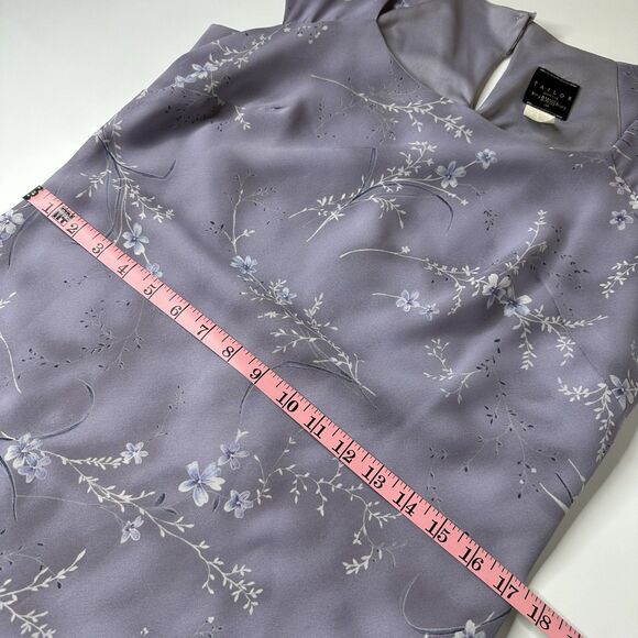 Vintage Tailor B Moss Floral Maxi Dress Womens Sz 8 Purple Fairy Church 90s Y2K - Picture 12 of 14